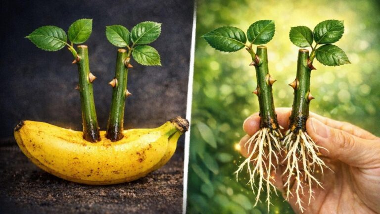 Jak ukorzenić 5 róż odciętych z jednego banana w naturalny sposób!